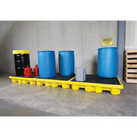 Ultra-Spill Pallet emboitable, 4 barils, Capacit&eacute; de d&eacute;versement 66 gal. US, 51" x 51" x 10" Pathway Supply LP