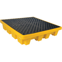 Ultra-Spill Pallet emboitable, 4 barils, Capacit&eacute; de d&eacute;versement 66 gal. US, 51" x 51" x 10" Pathway Supply LP