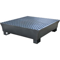 Ultra-Spill Pallet en acier, 4 barils, Capacit&eacute; de d&eacute;versement 68 gal. US, 49,1" x 47,1" x 10,9" Pathway Supply LP