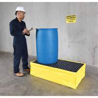 Ultra-Spill Pallet flexible, 2 barils, Capacit&eacute; de d&eacute;versement 66 gal. US, 48" x 24" x 14" Pathway Supply LP
