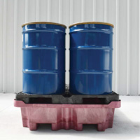 Palette de d&eacute;versement Ultra-Spill King, 4 barils, Capacit&eacute; de d&eacute;versement 85 gal. US, 51" x 51" x 17,5" Pathway Supply LP