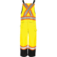 TO1 Winter Traffic Overalls, Polyester, Small, Black/High Visibility Lime-Yellow Pathway Supply LP