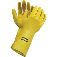 Dura-Fit Reusable Gloves, Size Small/7, 12" L, Latex, Flock-Lined Inner Lining, 20-mil Pathway Supply LP
