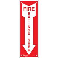 Enseigne Fire Extinguisher, 12" x 4", Aluminium, Anglais avec pictogramme Pathway Supply LP