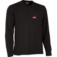 Gridiron Long-Sleeved Pocket-T-Shirt, Men's, Small, Black Pathway Supply LP