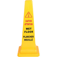 Wet Floor Safety Cone, Bilingual with Pictogram Pathway Supply LP