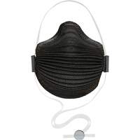 Masques jetables AirWave s&eacute;rie M noirs avec SmartStrap et embout nasal, N95, Certifi&eacute; NIOSH, Moyen/grand Pathway Supply LP