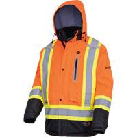 5407 Waterproof Insulated Heated Safety Jacket, Men's, Small, High-Visibility Orange Pathway Supply LP