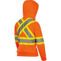 6924W Chandail &agrave; capuchon en molleton avec fermeture &agrave; glissi&egrave;re, Polyester, T-petit, Orange haute visibilit&eacute; Pathway Supply LP