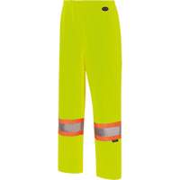5629W Pantalon &agrave; bavette imperm&eacute;able pour femmes, Polyester/Polyur&eacute;thane, T-petit, Jaune lime haute visibilit&eacute; Pathway Supply LP