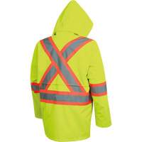 5628 The Rock  Waterproof Safety Jacket, Polyester/Polyurethane, High Visibility Lime-Yellow, Small Pathway Supply LP
