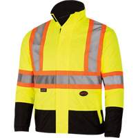 5771 Waterproof Reversible Safety Jacket, Polyester/Polyurethane, High Visibility Lime-Yellow, Small Pathway Supply LP