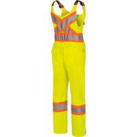 6000W Women's High-Visibility Traffic Safety Overalls, Polyester, X-Small, High Visibility Lime-Yellow Pathway Supply LP