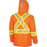5884 Manteau imperm&eacute;able ignifuge et r&eacute;sistant aux arcs &eacute;lectriques avec capuchon Flash-Gard, Petit, Orange haute visibilit&eacute;, 51 cal/cm² Pathway Supply LP