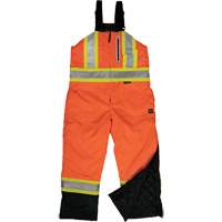 Ripstop Insulated Safety Bib Overall, Polyester, X-Small, High Visibility Orange Pathway Supply LP