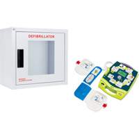 AED Plus&reg; Defibrillator & Wall Cabinet Kit, Semi-Automatic, English, Class 4 Pathway Supply LP
