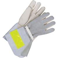 Lined Utility Gloves with 5" Cuff, Grain Cowhide, Size 10 Pathway Supply LP