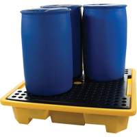 4-Drum Spill Pallet, 66 US gal. Spill Capacity, 57.5" x 57.5" x 12" Pathway Supply LP