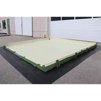 Easy-Riser Insta-Berm, 134 US gal. Capacity, 6' W x 6' L x 6" H, Hinge Bracket Pathway Supply LP