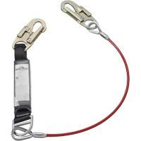 SA-5500-4 Shock Absorbing Lanyard, 4', Snap Hook Center, Snap Hook Leg Ends, Galvanized Steel Pathway Supply LP