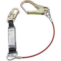 SA-5502-6 Shock Absorbing Lanyard, 6', Form Hook Center, Snap Hook Leg Ends, Galvanized Steel Pathway Supply LP