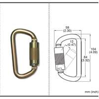 CP-03015-2 Zinc Plated Carabiner with 3/4" Gate Opening, Steel Pathway Supply LP