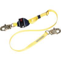 Adjustable Web Shock-Absorbing Lanyard, 6', Snap Hook Center, Snap Hook Leg Ends, Polyester Pathway Supply LP