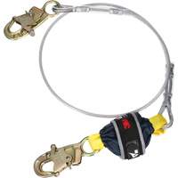 Cable Shock-Absorbing Lanyard, 6', Snap Hook Center, Snap Hook Leg Ends, Galvanized Steel Pathway Supply LP