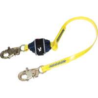 Coated Web Shock-Absorbing Lanyard, 4', Snap Hook Center, Snap Hook Leg Ends Pathway Supply LP