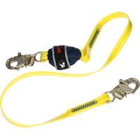 Coated Web Shock-Absorbing Lanyard, 6', Snap Hook Center, Snap Hook Leg Ends Pathway Supply LP