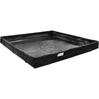 Berme de confinement des d&eacute;versements, Capacit&eacute; 179 gal. US, 6' la x 4' lo x 1" h, Support en L Pathway Supply LP