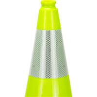 Premium Traffic Cone, 18", Lime Green, 6" Reflective Collar(s) Pathway Supply LP