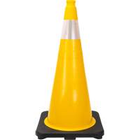Premium Traffic Cone, 28", Yellow, 4" Reflective Collar(s) Pathway Supply LP