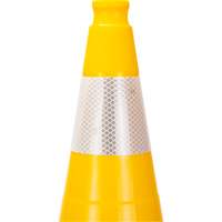 Premium Traffic Cone, 28", Yellow, 4" Reflective Collar(s) Pathway Supply LP