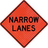 Quadra Flex Roll-Up Sign with Traffic Control Person Ahead Symbol Pathway Supply LP