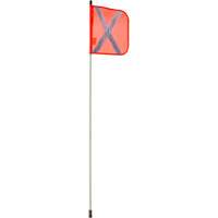 Heavy-Duty Safety Whip, Threaded Mount, 5' High, Orange with Reflective X Pathway Supply LP