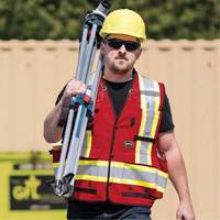 6678 High-Visibility Antimicrobial Mesh-Back Surveyor Vest, Red, Small, Polyester Pathway Supply LP