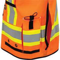 6680 High-Visibility Antimicrobial Mesh-Back Surveyor Vest, High Visibility Orange, Small, Polyester Pathway Supply LP