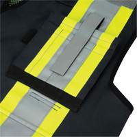 6679 High-Visibility Antimicrobial Mesh-Back Surveyor Vest, Black, Small, Polyester Pathway Supply LP