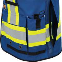 6681 High-Visibility Antimicrobial Mesh-Back Surveyor Vest, Royal Blue, Small, Polyester Pathway Supply LP