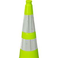 Premium Traffic Cone, 36", Lime Green, 4" & 6" Reflective Collar(s) Pathway Supply LP