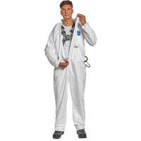 Harness-Compatible Disposable Coverall, Small, White, Tyvek&reg; 500 Pathway Supply LP