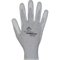 Gants blancs KnitActiv dissipatifs &eacute;lectrostatiques et peu pelucheux, 5, R&ecirc;vetement Polyur&eacute;thane, Calibre 13, Enveloppe en Nylon/Coton Pathway Supply LP