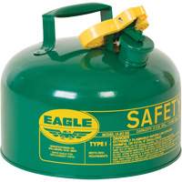 Safety Can for Combustibles, Type I, Galvanized Steel, 2 US gal., Green, FM Approved/UL/ULC Listed Pathway Supply LP