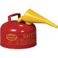 Safety Can for Flammables with Funnel, Type I, Galvanized Steel, 2.5 US gal., Red, FM Approved/UL/ULC Listed Pathway Supply LP