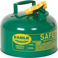 Safety Can for Combustibles, Type I, Galvanized Steel, 2.5 US gal., Green, FM Approved/UL/ULC Listed Pathway Supply LP