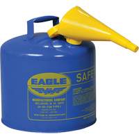 Safety Can for Kerosene with Funnel, Type I, Galvanized Steel, 5 US gal., Blue, FM Approved/UL/ULC Listed Pathway Supply LP