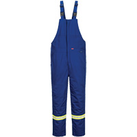 Bizflame&reg; 88/12 Insulated Bib Pants, Cotton/Nylon, Small, Blue Pathway Supply LP