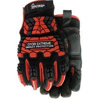 010R Extreme Red Impact Resistant Gloves, X-Small, Microfibre Palm, Hook & Loop Cuff Pathway Supply LP