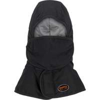 Pioneer 765A Flame-Resistant Quilted Hard Hat Liner with Long Neck & Detachable Mouthpiece, Black/Grey, Cotton/FR-Tech&reg;/Modacrylic/Nylon Pathway Supply LP